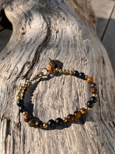 Charger l'image dans la galerie, Bracelet Kundalini - bracelet mixte de pierre semi précieuse d'oeil de tigre et Onyx - SamEtnic