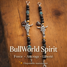Charger l'image dans la galerie, Bracelet BullWorld Spirit - Lave &amp; Turquoise | SamEtnic