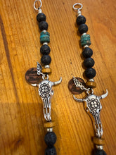 Charger l'image dans la galerie, Bracelet Mixte Lave &amp; Turquoise - Perles 10mm