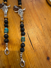 Charger l'image dans la galerie, Bracelet Mixte Lave &amp; Turquoise - Perles 10mm