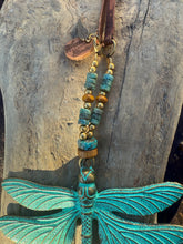 Charger l&#39;image dans la galerie, Collier LiLibulle - Libellule et Turquoise - SamEtnic