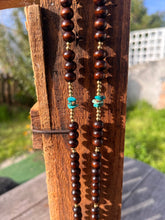 Charger l&#39;image dans la galerie, Collier RiseOfMind - chapelet en bois/Turquoise - SamEtnic - SamEtnic