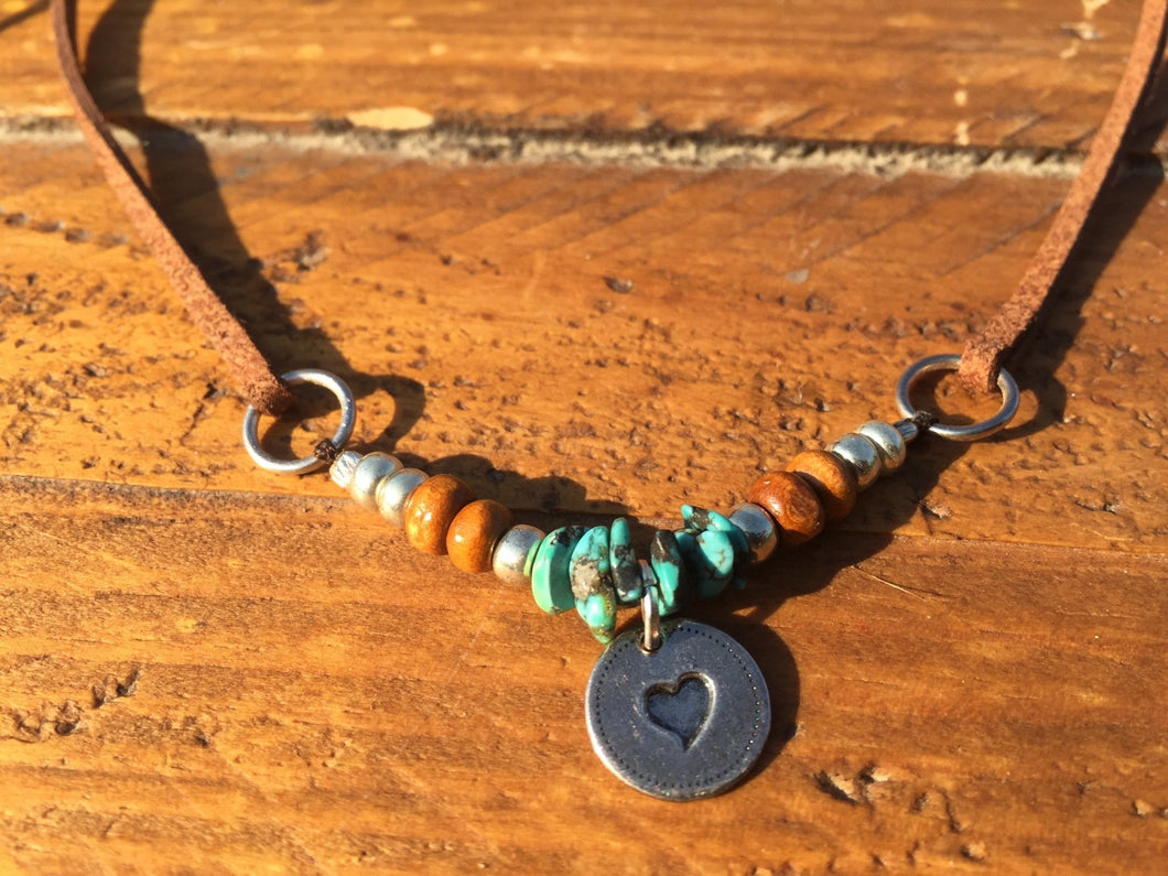 Collier court BlueHeart - SamEtnic - SamEtnic